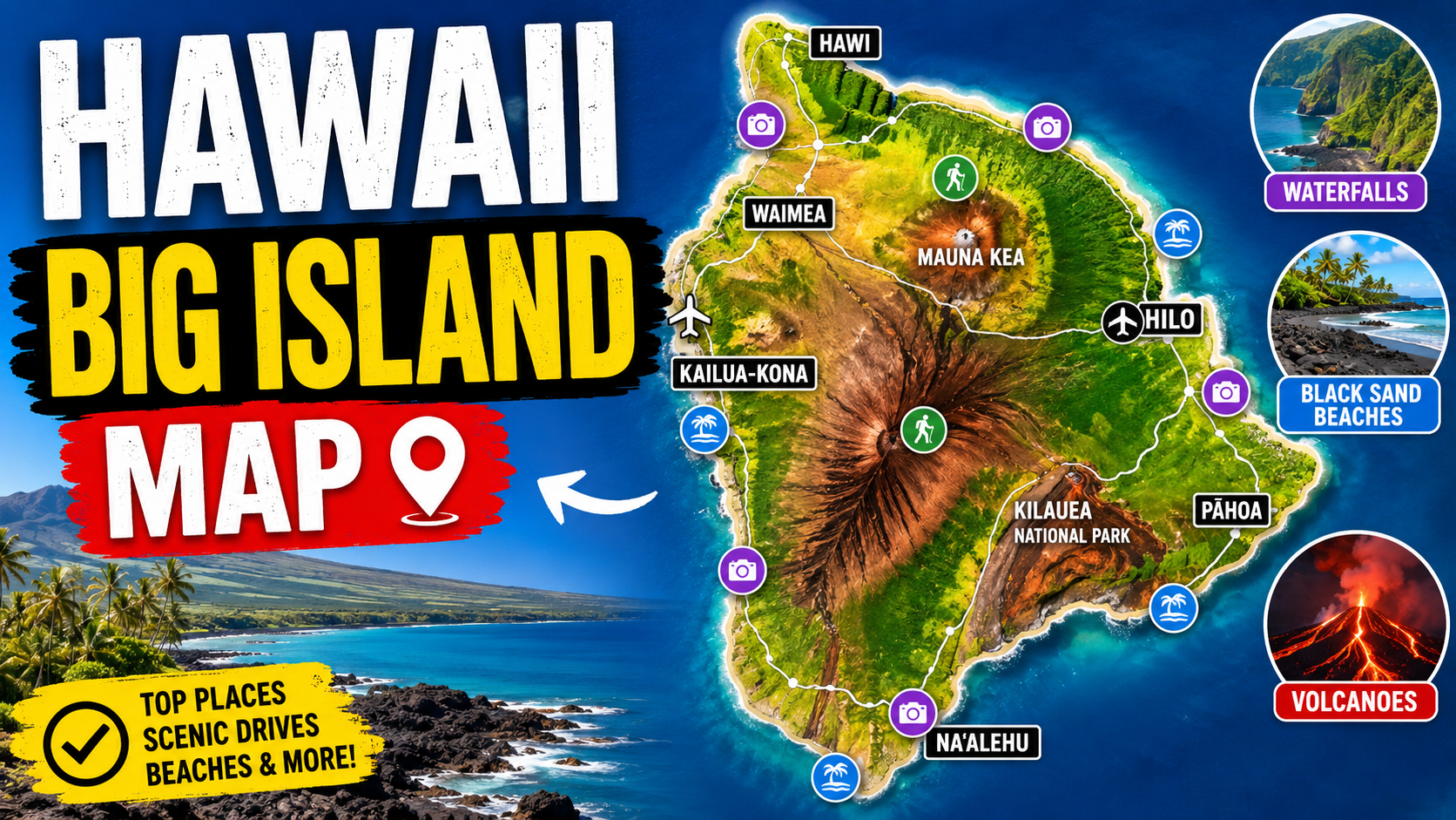 Hawaii Big Island Map: Explore Key Attractions & Top Destinations